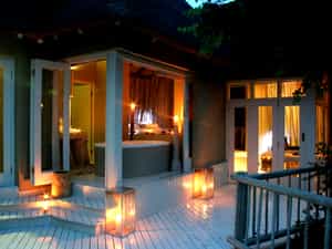 Evening view of the suite deck area