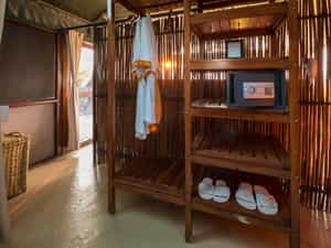 Guest tent bathroom