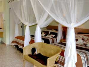 Spacious, air-conditioned rooms with en-suite bathroom