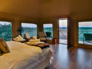 Safari Tent interior double setup 