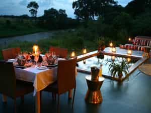 Private dining in the tent