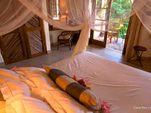 Upstairs double bedroom with amazing views over the Bazaruto islands 