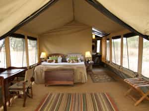 One of 6 guest tents at Manyara Ranch Conservancy