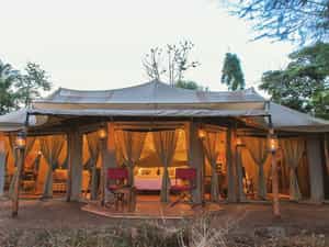 Front view of the Ehlane Plains Guest tent