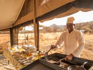 Chef preparing breakfast
