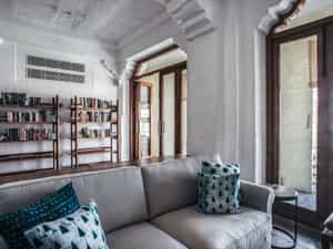 Bar inside area converted into Library bar with book shelves, board games and new lounge furniture introduced