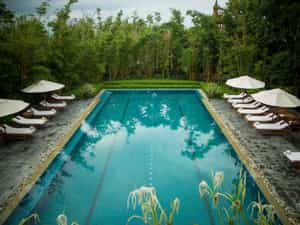 Temprature controlled swimming pool
