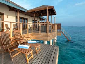 Deck view of Water villa suite