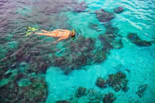 Snorkel in the waters of Halong Bay