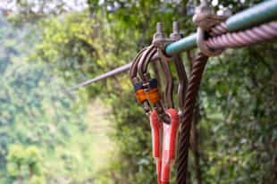 Zipline through the forest at Tad Fane Waterfall