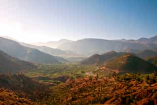 See views of the Ourika Valley, Atlas Mountains