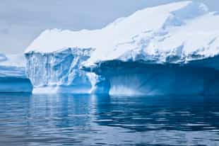 Admire the stark beauty of Antarctic glaciers