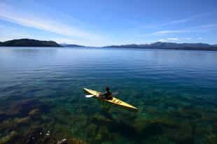 Kayak out on crystal clear waters