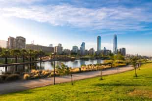 Take a bike ride through the parks of Santiago