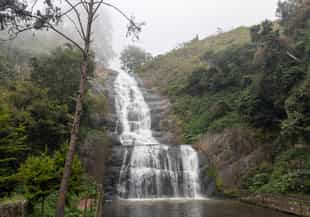 Stand beneath the Silver Cascade Waterfall
