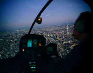 Take a nighttime helicopter tour over Tokyo