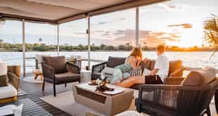 Enjoy a sunset cruise on the Zambezi Vista