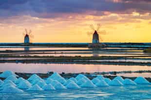 See the salt pans and windmills of Trapani