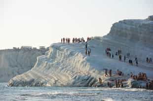 Climb white cliffs at Scala dei Turchi, Agrigento