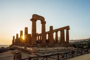 Witness the Valley of Temples at sunset