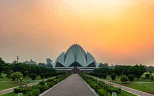 Make your way to the Lotus Temple, Delhi