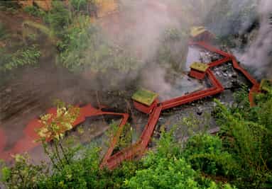 Visit the Geometricas Thermal Hot Springs