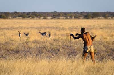 Meet the San people in Central Kalahari