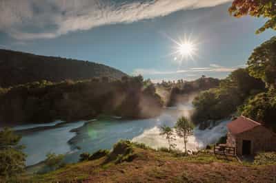 Visit the travertine waterfalls of the Krka River