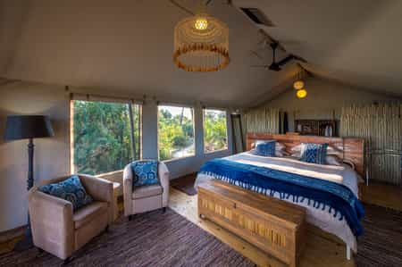 A comfortable double guest tent