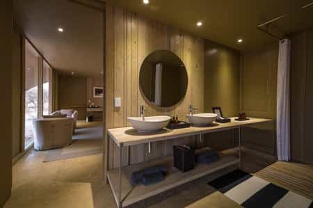 Guest tent bathroom