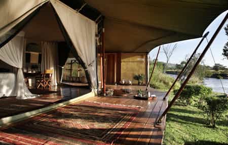 Ngare Serian client marquee on the river