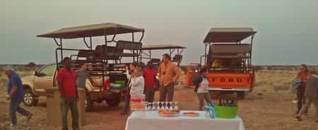 Game drive with sundowner enroute