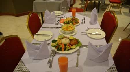 Enjoy our delicious food at our restaurant