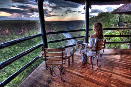 Incredible views across the gorge from the bar
