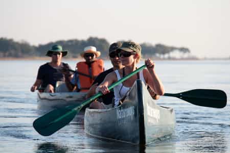 Canoeing is one of the available activities while in on one of our Camp Zambezi Safaris.