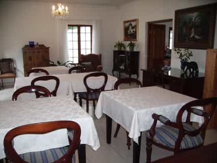 Breakfast served here and open onto veranda
