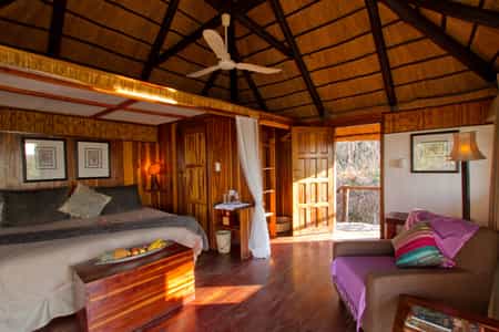 Eight luxury en-suite chalets all with river views echo the colours of Africa. Here lies promise of excitement by day; tranquillity by night.