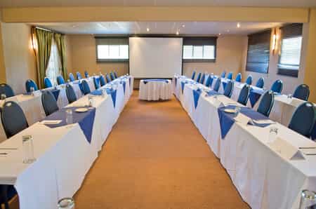 Conference facilities are available for up to 50 delegates schoolroom style or 90 delegates in cinema-style seating, with standard conference equipment.