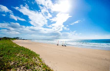 Long stretch of beach with so many activities