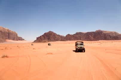 Go on a 4x4 desert excursion in Wadi Rum