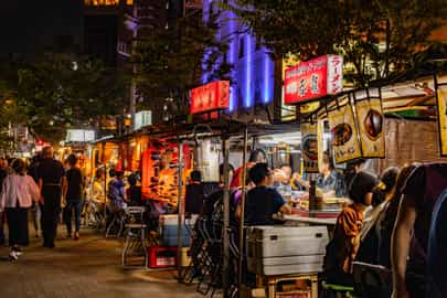 Stroll through Fukuoka's Nakasu-Kawabata district